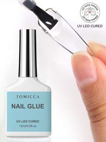 TOMICCA 15ml/1PC Nail Glue – Fast-Curing Under LED/UV Lamp, Soak-Off Removable, Long-Lasting Adhesive For Nail Art & DIY Home Salon - NAIL GLUE - View 1