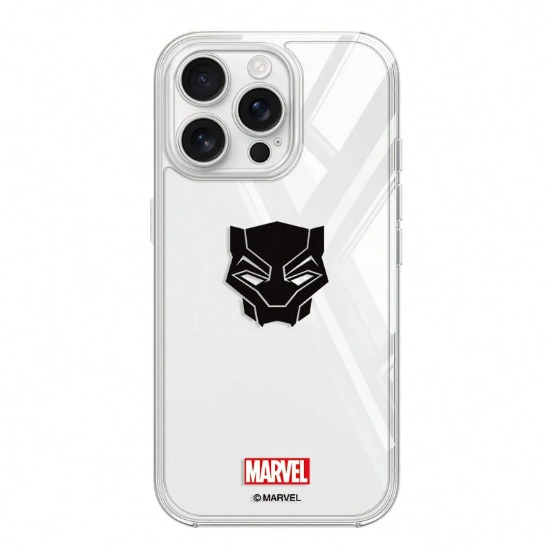 Miniso Marvel 鋼鐵人 美國隊長 蜘蛛人 黑豹手機殼 防護保護套 透明防摔軟殼,適用於 iPhone 18 Pro Max/18 Pro/17/17 Pro/Air/16 Pro Max/15 Plus/14/13/IP17/15 Pro/12 Pro/11/16 Plus,相容 Apple - 無色 - 查看 1