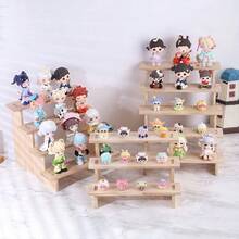 [Wooden Display Rack] Modern Wooden 1pc Display Rack | Multi-Layer Collectibles, Cosmetics, Perfume, Dessert Storage Rack | Perfect For Home Decor, No Electricity Needed, Shelf Decor - Multicolor - View 4