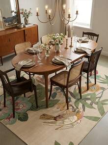 1pc Floor Mat Carpet (Rug, Carpet, Area Rug, Bath Mat, Bath Rug, Door Mat), Modern Aesthetic Southeast Asian Style Floral And Bird Pattern Fresh Design - Soft Faux Cashmere Carpet, Bathroom, Kitchen, Entrance, Hallway, Bedside, Living Room, Bedroom, Etc., All Season Use Machine Washable Floor Mat, Home Decor - Multicolor - View 6