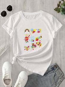 Halloween Graphic T-Shirt - White - View 1