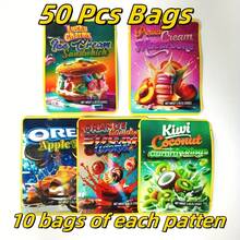 50pcs Gift Bags, 3.5G Mylar Bags, 10 Bags Of Each Pattern.Vibrant Pop Culture-Themed Resealable Mylar Bags, Waterproof & Odorless, 3.5g - Perfect For Party Favors & Gifts, Cartoon Designs. - 50pcs Random - View 1