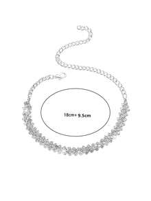 Pulsera con diseño de diamante de imitación - Plateado - Ver 5