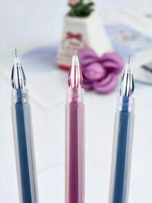 15pcs Canetas de Gel com Ponta de Diamante, Ponta Fina 0,38mm Recargas de Tinta Preta/Azul/Vermelha de Grande Capacidade, Adequadas para Exames, Assinaturas, Escrita, Material Escolar e de Escritório - Multicolorido - Ver 3