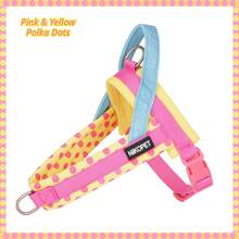 NiiKOPET Dopamine Style Dog Harness - Rompi Pelana Polkadot Kuning Cerah dan Merah Muda, Harness dan Tali Anti-Tarik Anti-Lepas Reflektif, Cocok untuk Anjing Kecil hingga Sedang yang Aktif - Hot Pink - View 16