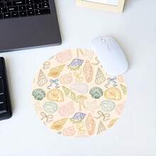 Flower And Flower Pattern Circular Mouse Pad - Anti Slip Rubber Base, Compact 7.87 Inch Diameter - Perfect For Daily Office Use, Mouse Pad, Single 47g - View 13