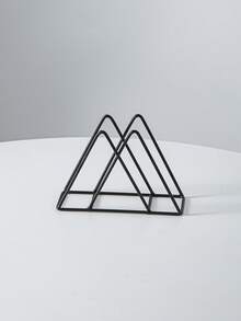 1pc Triangle Metal Napkin Holder, Desktop Tissue Dispenser, Minimalist Triangle Tabletop Decor Napkin Holder, Kitchen Paper Towel Storage Rack, Holiday Decor Napkin Holder - Multicolor - View 8