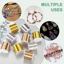 100m/捲 手工珠寶金屬線，保色合金線，防鏽耐用，適用於珠寶與髮飾，珠寶手工線，柔軟可彎曲，4mm DIY手工繩 - 多色 - 查看 4