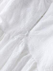 Elegant Charming Casual Romantic Wedding Party Holiday Lace-Up Date Dress White - White - View 8