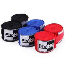 FIVING 1 Pair 450cm/177in Elastic Boxing Hand Wraps, 5cm Wide Breathable Wrist Support Bandages For Muay Thai MMA Kickboxing Training,Elastic Polyester Hand Protection Bandages For Men Women Martial Arts Workout - Multicolor - View 9