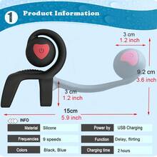 Cock Ring Vibrator Double Vibration Penis Rings Erection Penis Rings Vibrating Cockring G-Spot Stimulator Adult Sex Toys For Men Couples - one-size - View 3