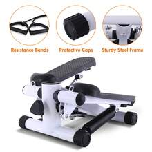 Steppers For Exercise, Stair Stepper With Resistance Bands, Mini Stepper With  Loading Capacity, Hydraulic Fitness Stepper With LCD Monitor - White With Drawstring - View 9