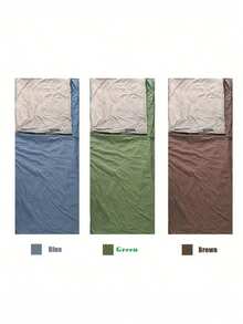 This Comfortable, Lightweight, And Portable Zippered Sleeping Bag Is Foldable And Easy To Carry; It Is Essential Camping Gear For Backpackers And Hiking Enthusiasts, Perfect For Outdoor Activities In Summer. - Multicolor - View 5
