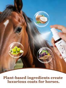 Oivolii Horse Mane And Tail Care Oil - Deeply Moisturizes, Detangles, And Enhances Shine. A Blend Of 5 Botanical Oils, With A Refreshing Melon Scent. A Professional Grooming Tool For Show Horses. Leave-In, No-Rinse Formula. - 3.38 Fl Oz - View 5