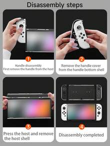New Switch 2 (2025) Game Console Accessories, Kids Rose & Rabbit Print Pattern Switch Protective Case/Hard Transparent Glitter Shell, Compatible With Switch 2/Switch NS/Switch OLED/Lite, Suitable For Switch 2/Switch Game Console Accessories, Full Set Bundle, Storage Bag, Card-Insertable Dock, Switch Protective Case, Best Gift For Switch Players - Multicolor - View 9