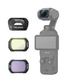 TELESIN 鏡頭濾鏡組適用於 OSMO Pocket 3 4，含 CPL、ND16、ND32、ND64、ND256、黑色柔光 1/4、LPR、酷玫瑰濾鏡，廣角鏡頭超薄邊框，多層鍍膜 HD 光學玻璃 - 查看 13