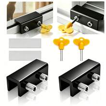 Adjustable Window Limit Lock, Heavy Duty Drill-Free Sliding Door Lock For Home, Prevent Cats From Accidentally Opening Windows - Irregular - View 9