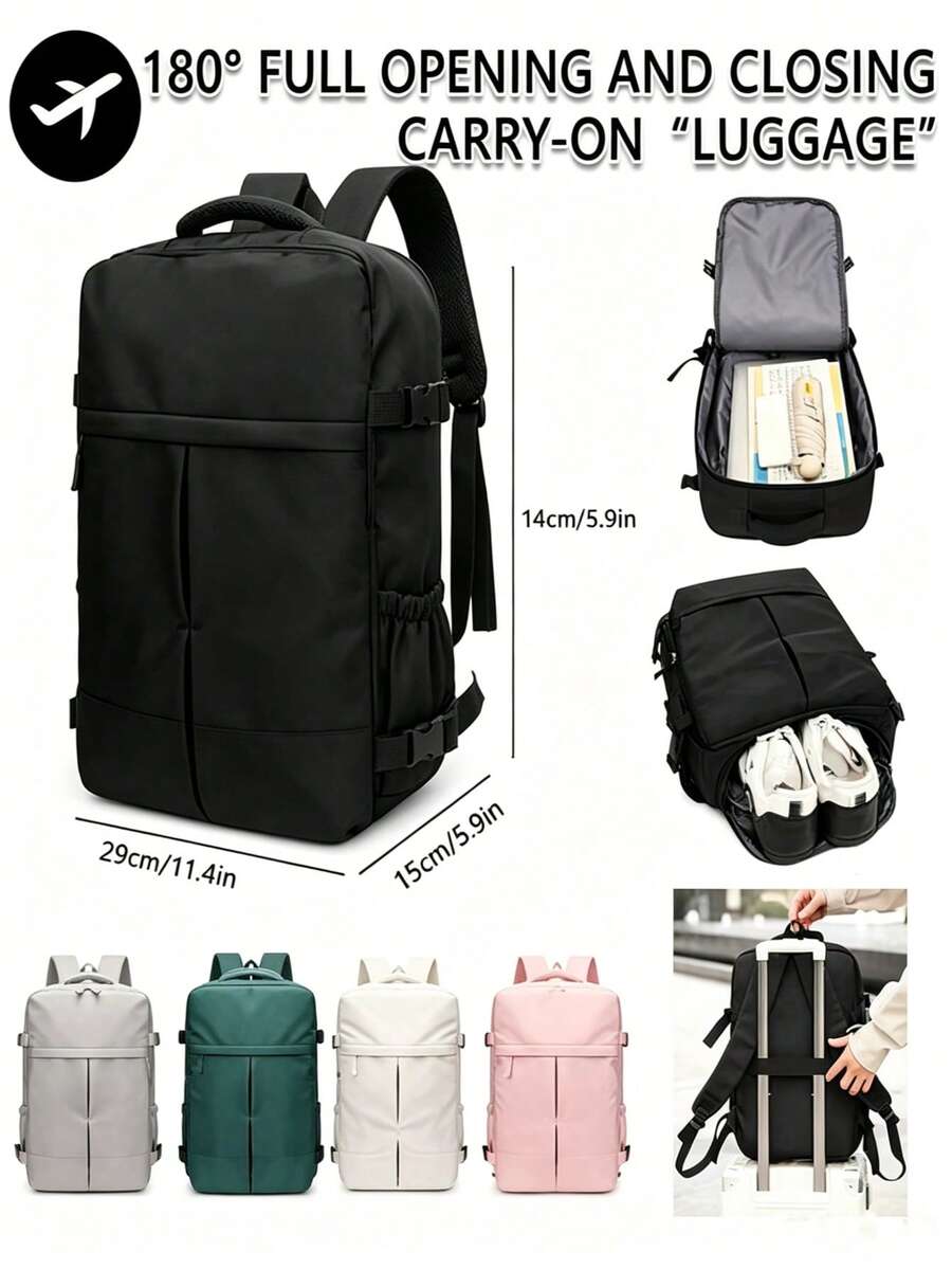 Mochila de mujer, mochila de viaje de gran capacidad, mochila para ir al trabajo/escuela, bolso de portátil de moda, bolsa de viaje de negocios de corta distancia, cumple con las regulaciones de Ryanair, Wizz Air y otras aerolíneas - Multicolor - Ver 1