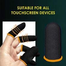 120PCS Yellow Mobile Game Controller Finger Sleeve, Set, Sweat Resistant And Breathable Touch Screen Finger Sleeve - Yellow - View 4
