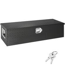Aluminum Truck Tool Box 99 X 33 X 25.4 Cm, Tipping Box With Key Lock And Side Handles For RV Trailer Container Storage, Black - A - View 8