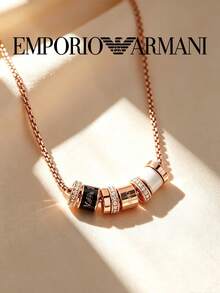 Armani EGS2424221 項鍊 女款日常派對珠寶 - 黑與白 - 查看 6
