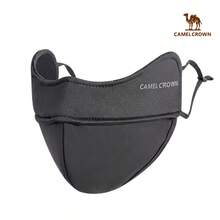 CAMEL CROWN 女士3D立体防晒面罩，清凉丝滑，高性价比黑色登山遮阳面罩 - 灰色 - 查看 8