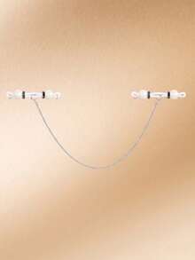 CIZME 1pair Fake Nipple Rings Non Piercing Nipple Nipple Chains,Fake Nipple Jewelry Adjustable Body Chains Non Pierced Body Jewelry For Women - Single Chain/40cm - View 7