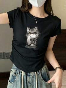 Women T-Shirts - Black - View 1