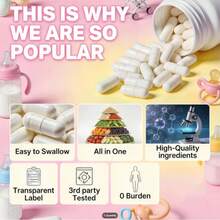 [Pregnancy Preparation Supplement] Inositol Supplement & Cortisol Supplement,Reduce Cortisol And Balance Hormones For Ovulation, Regular Menstruation, And Pre-Pregnancy Health Support, 7in 1 Essential Nutrients, 60 Capsules Per Bottle,Packaging May Vary - Nice Cortisol Supplement - 查看 4