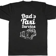 Dad's Taxi Service Mens Uni T-Shirt Tee - 黑色 - 查看 1
