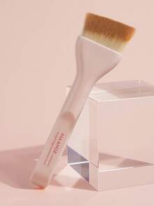 MAANGE 1 pieza Brocha de maquillaje profesional en ángulo , puede usarse como brocha para base, ultra suave, herramienta de maquillaje profesional, esencial para viajes, regalo de maquillaje. - Albaricoque - Ver 4