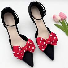 2pcs New Detachable Handmade Fabric Bow Shoe Clips Decor Accessories For High Heels And Sandals Fashion Shoe Flowers - Multicolor - View 4