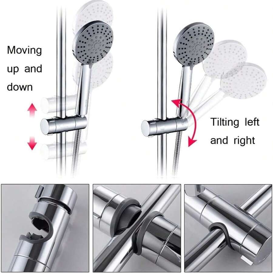 1pc Adjustable ABS Replacement Handheld Shower Head Slider Holder Bracket, Universal Shower Lift Rod Fixing Base