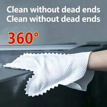 10pcs 30PCS Household Deep Cleaning Car Wiping Cleaning Multifunctional Dry & Wet Use Disposable Detail Dusting Slouchy Car Wiping Cloth Gloves - A - View 2
