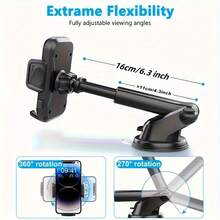 Car Phone Holder With Suction Cups, For New Accessories, Offering A Unique Driving Experience. - Black - View 4