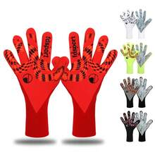 Men Women Professional Soccer Rugby Training Match Goalkeeper Gloves Non-slip Goalie Glove 4mm Thickness Latex Protection - Gris - Ver 4