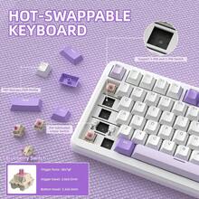 ATTACK SHARK X85PRO Wireless Mechanical Keyboard with TFT Display & Knob, 75% QMK Gasket-mounted Gaming Keyboard, 2.4G/BT/USB-C Wired,Hot Swappable Linear Switch, 4000mAh,NKRO - Übersicht 4