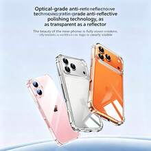 Latest Large Hole Air Cushion Liquid Silicone Phone Case, Compatible With IPhone 17e, 17 Pro Max, 17 Pro, 17 Transparent Phone Cover, Silicone Case, Shockproof Phone Case, Air Cushion Phone Case, Solid Color Phone Case, Minimalist, Fashionable, Zero Formaldehyde - Clear - View 6