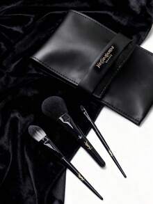 Yves Saint Laurent 化妝刷組，腮紅刷紅色刷子化妝品收納盒刷組刷盒，節日禮物，送給女朋友或朋友的禮物，附粉色刷子高端禮品 - 黑色 - 查看 5