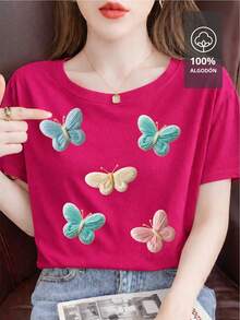 BUTTERFLY COLOR EDITION T-Shirt | 100% - Black - View 9