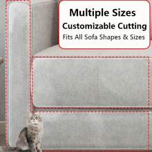 1 Roll Cat Scratch Couch Furniture Protector, Self-Adhesive & Cuttable Furniture Scratch Protector Pad, Wear-Resistant Wall & Sofa Guard, Multi-Functional Cat Scratcher 196 * 17.72in - 45*300 - View 11