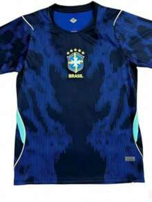 Men's Football Shirt Brazil World Cup 2026 II Fan Version Blue - Black - View 1