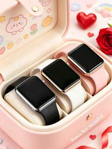 3/2/1pc Set, Teen Student Edition Square Sports Style LED Screen Watch, A Casual Sports Electronic Watch Suitable For Daily Life, Perfect For Wearing To School. Mother's Day, Back To School Gift - Multicolor - View 1