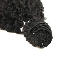 Extensão de Cabelo Sintético Jerry Curl Natural Encaracolado 28 Polegadas 1 Peça/100g, Longo, Preto, Resistente ao Calor, Ondas Encaracoladas para Mulheres, Uso Diário, Feriados, Festivais, Festas, Viagens e Halloween - Multicolorido - Visão 8