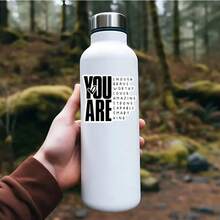 1/3pcs Waterproof Vinyl Stickers, You Are Enough Brave Worthy Loved Positive Affirmation Text Decals, Self-Adhesive Motivational Stickers, Suitable For Laptop Water Bottle Car Desktop, Inspirational Encouragement Gift For Women Girls Teenagers - A - View 3