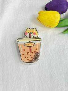 1pc Cute Cartoon Liquid Sand Cushion Phone Case With Kickstand, Retractable And Foldable, Suitable For Desktop, 360° Rotating Hands-Free Viewing Accessory - Multicolor - View 7
