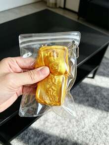 1個逼真金色柔軟捏捏球,可擠壓紓壓、安靜緩解焦慮、手部治療捏捏球,理想便攜式感官指尖玩具與紓壓節日禮物,節日慶祝新穎禮物 - 彩色 - 查看 6