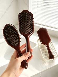 1pc/2pcs/Detangling Hair Brush With Scalp Massage, Natural Sandalwood Air Cushion Comb, Includes Spare Teeth, Ins Style Natural Wood Dark Brown Square/Round Air Cushion Brush, High Elasticity Cushion Buffer/Smooth Round Tip Teeth/Soothing/Stress Relief/Anti-Itch Hair Combing|Suitable For Long, Straight, Curly Hair|Daily Hair Care/Birthday Gift For Best Friend Or Girlfriend/Valentine's Day Gift/Home & Dorm Essential/Hair Salon Essential - Cloud Cushion Comb - View 6