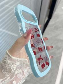 甘い妹の少女風波浪フレームチェリーリボン透明スマホケース ふわふわで可愛い。GooglePixel 10 Pro、Pixel 10、Pixel 10A、Pixel 9A、Pixel 9、Pixel 9 Pro、Pixel 8、Pixel 8A、Pixel 7Aに対応。防水、防震、耐衝撃、耐摩耗設計。 - ファーピークブルー - チェックする 3