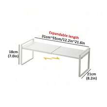 1pc Expandable Multipurpose Cabinet Organizer Rack, Can Extend Up To 55cm/22in, Multi-Tier Storage, Kitchen Cabinet Shelf, Multifunctional Metal Rack For Pots Pans, Suitable For: Kitchen Cabinets, Countertops, Under Sink, Rust & Moisture Proof, Space-Saving, Suitable As Housewarming/Kitchen Decor Gift - Multicolor - View 13
